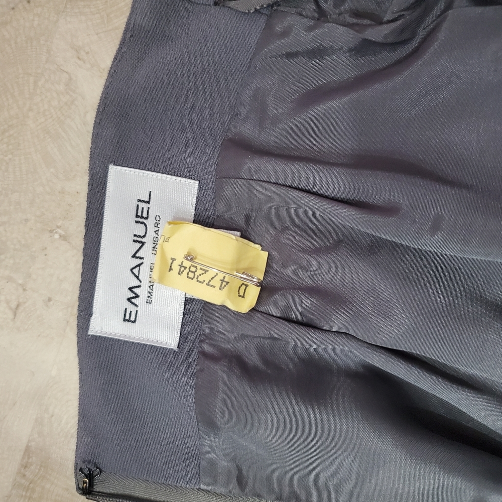 Designer Emanuel size 8 EU 42 Grey Shirt luxury - Picture 4 of 5